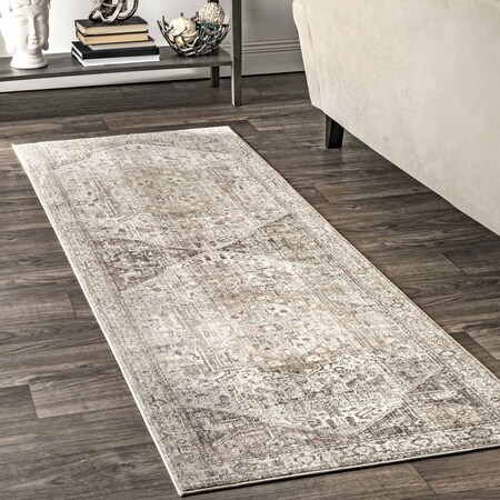 Nuloom Harriet Vintage Medallion Fringe Area Rug 2ft 6in x 12ft KHMC04G-26012